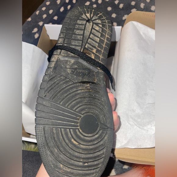 Women’s Air Jordan 1 Low Black/ University Blue-White Size 10 - Picture 14 of 16